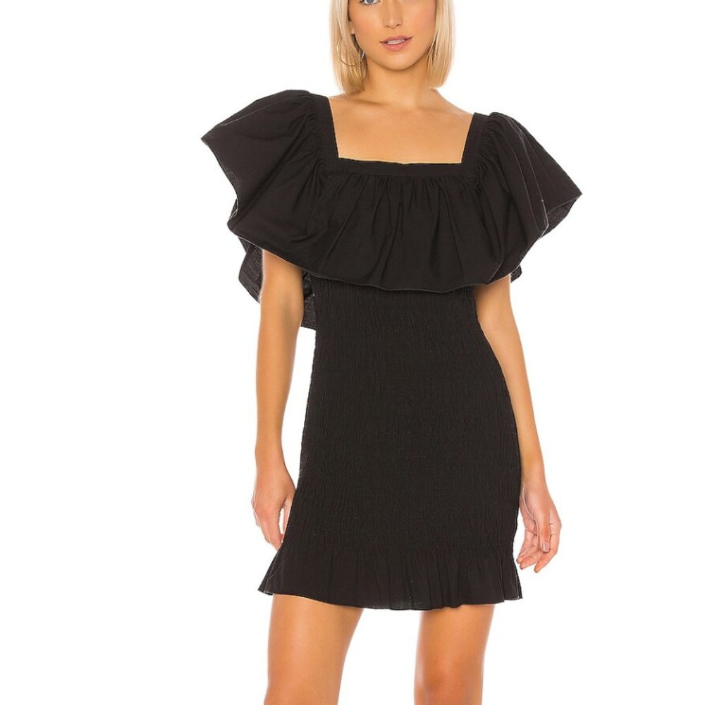 Solid and Striped Ruffle Dress